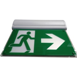 Luz de Señalización "Hombre corriendo" de Emergencia/ Tecnología LED de Iluminación Lateral / Voltaje Universal 120-347V