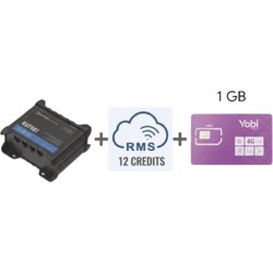 Router Teltonika LTE/4G RUT901 + 12 creditos RMS  + SIM de YOBI de 1GB por Mes durante un año de servicio (solo datos)