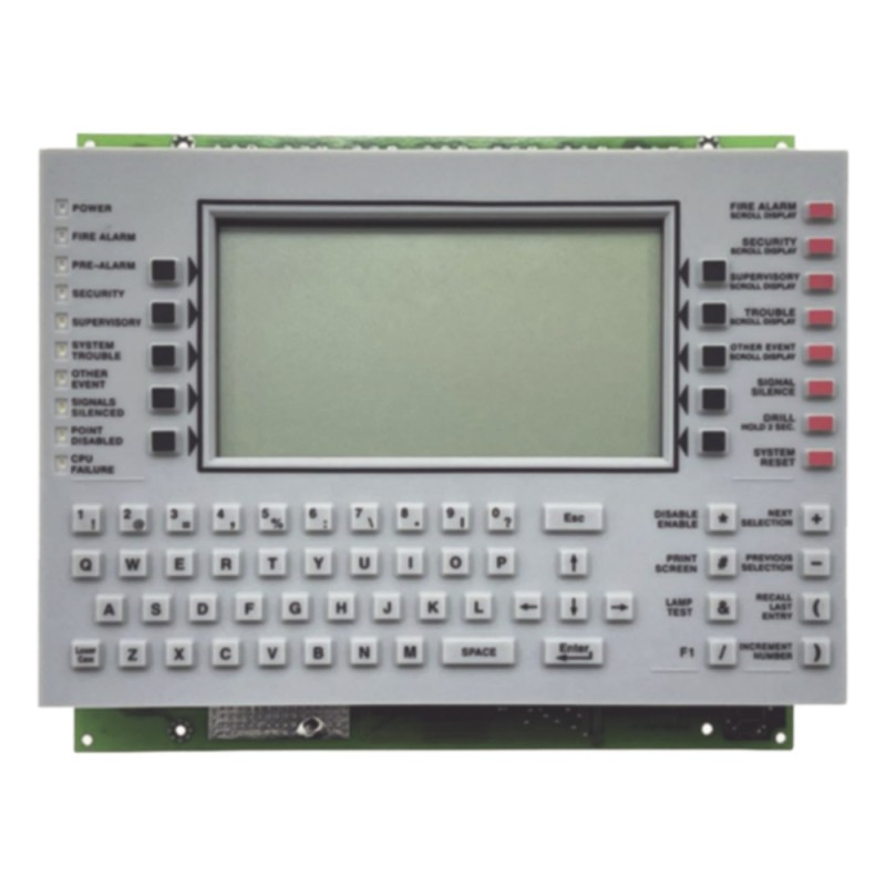 Anunciador de control de red con pantalla LCD de 640 caracteres para paneles NOTIFIER serie ONYX