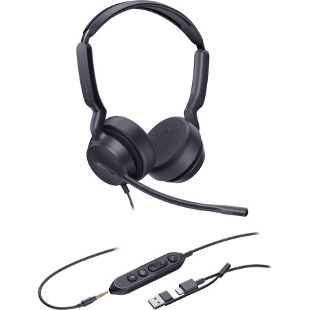 Audífonos Yealink UH42 SE Dual USB C/A con Cancelación de Ruido por IA para Llamadas y Videoconferencias