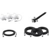 Kit de 3 Antenas Omnidireccionales tipo Domo y | LECOSYS