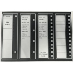 Teclado con pantalla para el sistema de audio DVC-EM de NOTIFIER, 24 botones programables y funciones de llamada general