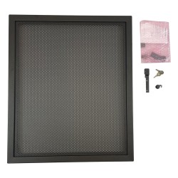 Puerta ventilada de acero calibre 16 para gabinete EQ Series de 2 niveles (tamaño B), color negro, para caja trasera EQB