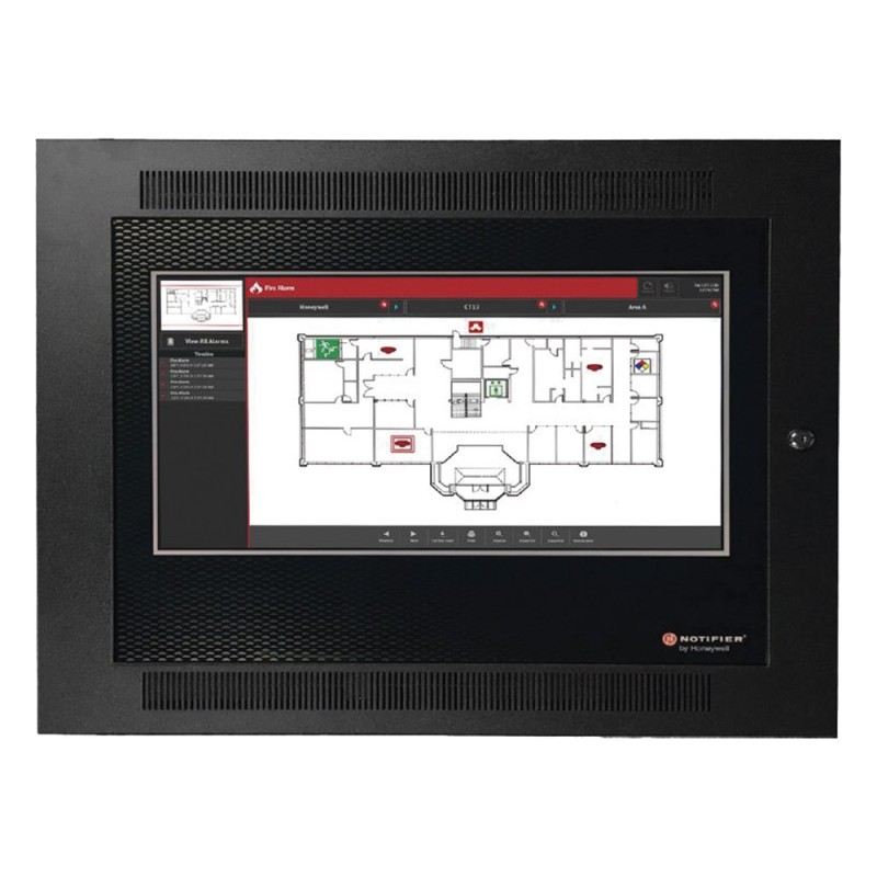 Interfaz gráfica interactiva para bomberos con pantalla táctil LCD de 22 pulgadas, para paneles ONYX y red NOTI-FIRE-NET