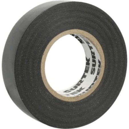 Cinta para aislar negra de 19 mm x 18 metros / Fabricada en PVC / Adhesivo acrílico.