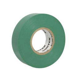 Cinta para aislar color Verde de 19 mm x  18 metros / Fabricada en PVC / Adhesivo acrílico.