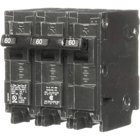 Interruptor automático enchufable tipo QP 3 polos, 60 amp