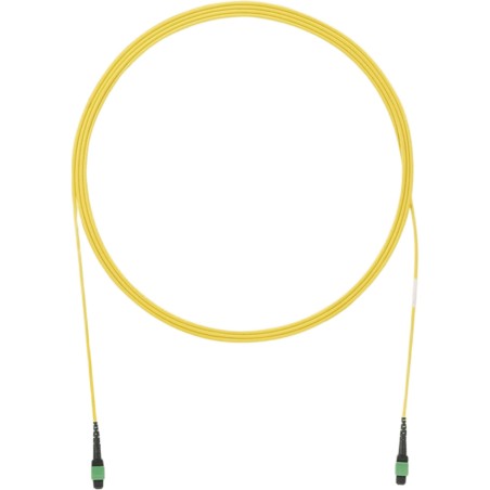 Cable de Interconexión de 12 Fibras Ópticas Monomodo OS2, de PanMPO Hembra a PanMPO Hembra, Polaridad A, Plenum, de 50 M