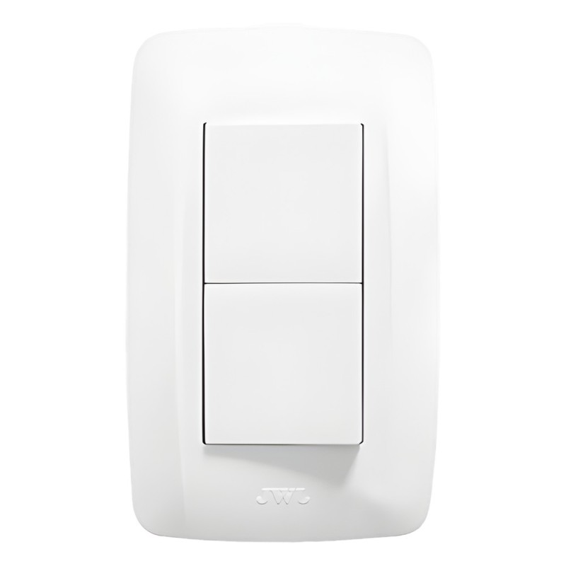 Apagador Duplex de 10 A / 127 V CA ~60 HZ  / Color Blanco.