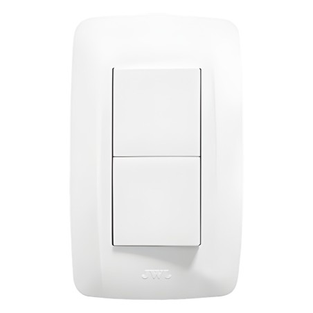 Apagador Duplex de 10 A / 127 V CA ~60 HZ  / Color Blanco.