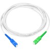 Jumper de Fibra Óptica Monomodo SC/APC-SC/UPC Simplex, Color Blanco 1 Metro