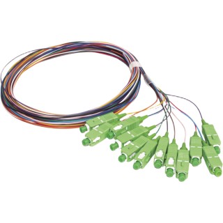 Kit de 12 Pigtails SC/APC Monomodo 2 Metros