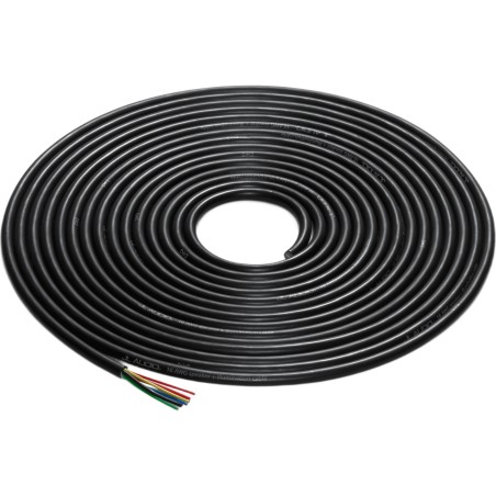 Cable Multifunción / 25 pies (7.62 m) / 6 Conductores / 2 × 16 AWG Altavoz / 4 × 20 AWG Iluminación LED / Cobre OFC Esta