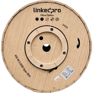 Carrete de 4 Kilómetros de Fibra Óptica Aérea Mini ADSS (ASU) G.652D, Monomodo de 8 Hilos, Exterior, Span 80, Loose Tube