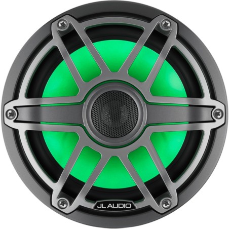 Bocinas Náuticas Coaxiales 7.7" / 100 W RMS / LED Transflective™ / Rejilla Deportiva Titanio / 4 &Omega; / Respuesta 45 