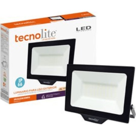 Luminario LED de Sobreponer Exterior 50 W / 4 500 lm / 6 500 K Luz de Día / IP66 IK07 / Aluminio Negro / Ángulo 120° / I