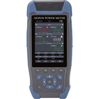 Medidor de Potencia Óptica (OPM) para Fibra Óptica en Redes FTTx (EPON, GPON, XGSPON) / Soporta 5 Longitudes de Onda / R
