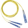 Jumper de Fibra Optica Monomodo 9/125 OS2, LC-SC Duplex, OFNR (Riser), Color Amarillo, 20 Metros