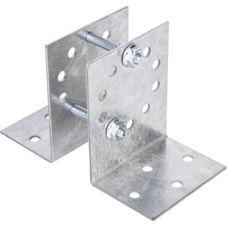 Base Multiposición para postes de paso o esquina / Acero Galvanizado Cal. 12 / 0.36 kg / Kit de Tornillería Incluido / C