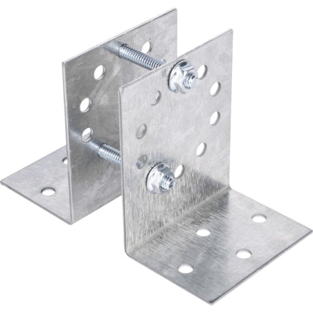 Base Multiposición para postes de paso o esquina / Acero Galvanizado Cal. 12 / 0.36 kg / Kit de Tornillería Incluido / C