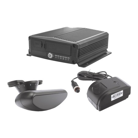 KIT IA MDVR Streamax / incluye sensor ADAS / incluye sensor DSM / MDVR tiene conexiones 4G WIFI y GPS. identifica el com