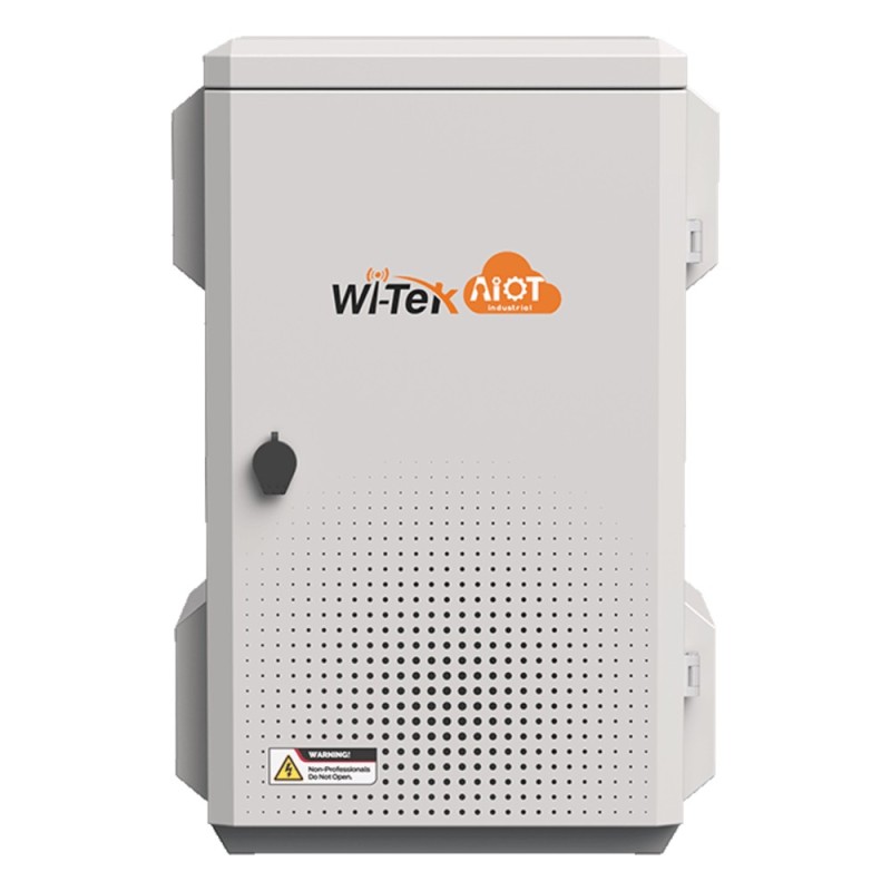 Gabinete de Acero Ventilado para Exterior 680 x 480 x 315 mm con Rieles DIN y 4 Placas Laterales para Montaje de Equipos