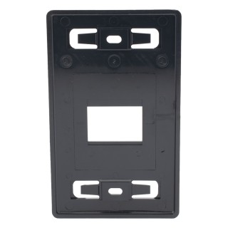 Placa de Pared Modular MAX, de 2 Salida, Color Negro