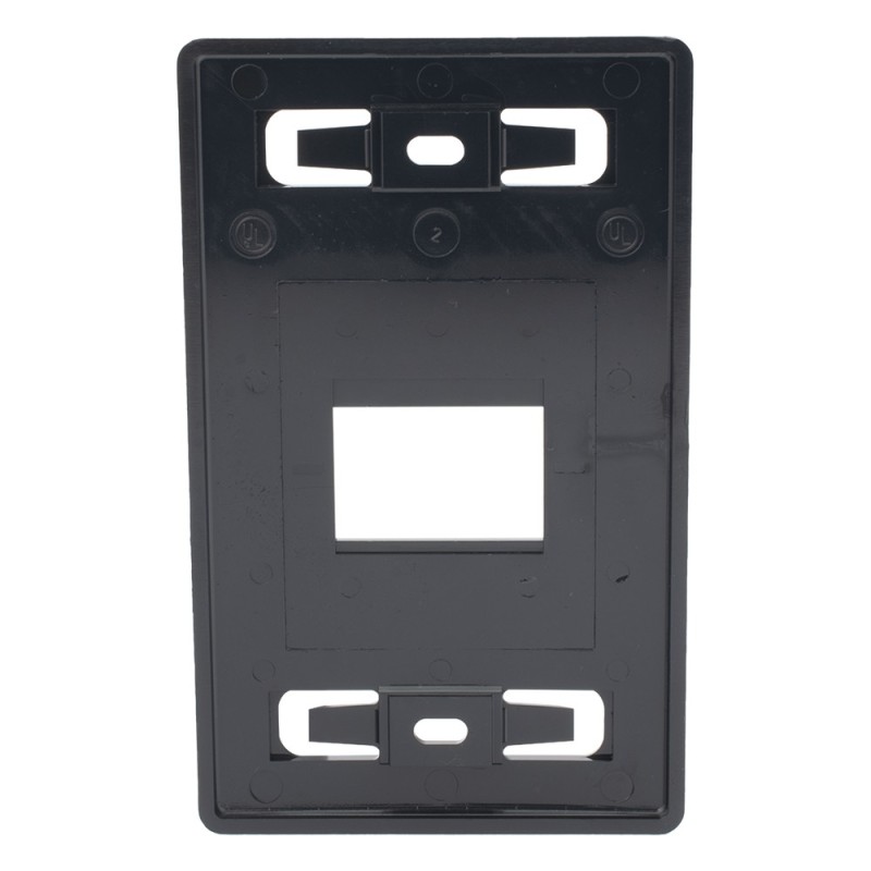 Placa de Pared Modular MAX, de 2 Salida, Color Negro