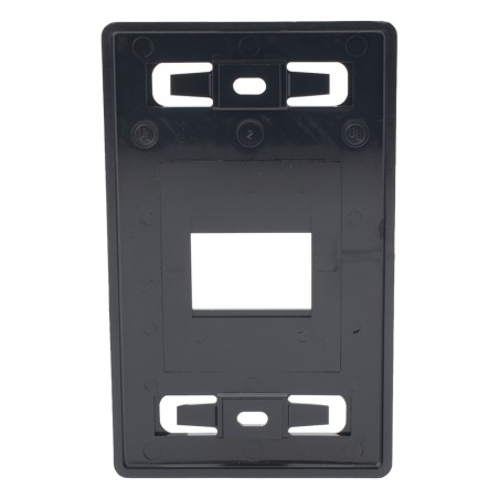 Placa de Pared Modular MAX, de 2 Salida, Color Negro