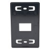 Placa de Pared Modular MAX, de 2 Salida, Color Negro
