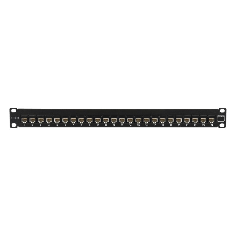 Patch Panel UltraMAX. UTP, Precargado con Jacks Cat6, 24 Puertos, Plano, 1U