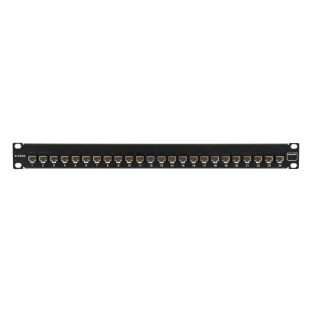 Patch Panel UltraMAX. UTP, Precargado con Jacks Cat6, 24 Puertos, Plano, 1U