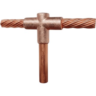 Molde para soldadura exotermica Tipo T, Tope de varilla 5/8 in. a Cable de Paso 2AWG