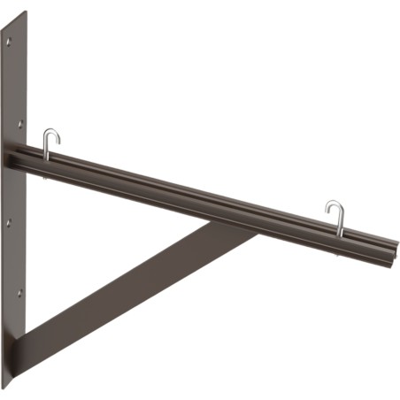 Kit de Soporte Triangular a Pared, Para Escalerillas de 12 y 18 in (30.5 y 45.7 cm) de Ancho, de Acero, Color Negro