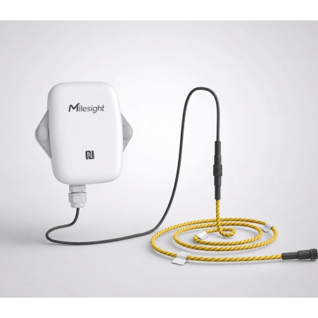 Sensor de Detección de Fugas LoRaWAN / Cable de Detección 3 m (9.8 ft) / Temperatura y Humedad Integrados / Batería 4000