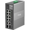 Switch Industrial PoE / 10 Puertos Gigabit / 2× PoE++ 802.3bt (Hasta 60 W) + 6× PoE+ 802.3at/af / 2× Combo RJ45/SFP Giga