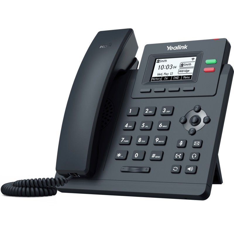 Teléfono IP Yealink SIP-T31W con Wi-Fi de Doble Banda 2 Cuentas SIP Audio HD y PoE