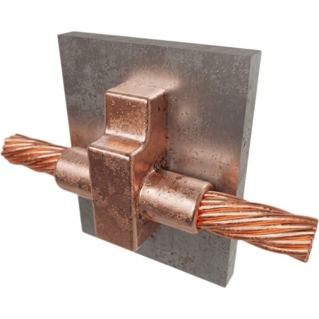 Molde para soldadura exotermica cable de paso vertical cal. 2  a Placa Vertical.