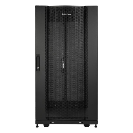 Gabinete Rack 24U / Montaje en Pared o Piso / Carga Estática 1,365 kg / Puerta Perforada Hexagonal / Rieles Ajustables /