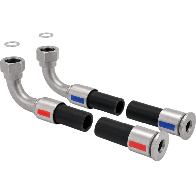 Kit de Mangueras Flexibles 4.5 m (14.8 ft) para RackChiller RDHX PRO / Conexión Hembra 1" BSPP con Junta Plana / Conexió