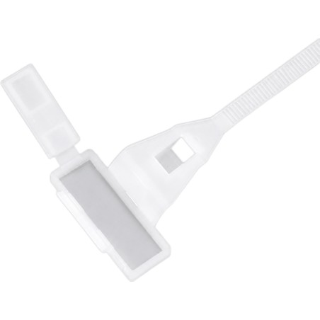 CINCHOS DE 4.8 X 250 MM BLANCOS CON ESPACIO PARA MARCAR PAQUETE DE 100 PIEZAS - LINKEDPRO LP-MCT-48250-W