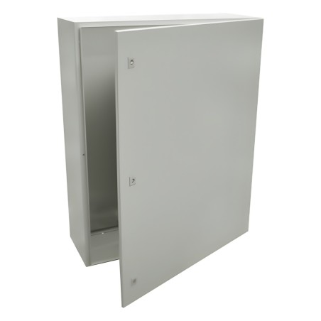 Gabinete de Acero IP66 Uso en Intemperie (800 x 1000 x 300 mm) con Placa Trasera Interior Metálica y Compuerta Inferior 