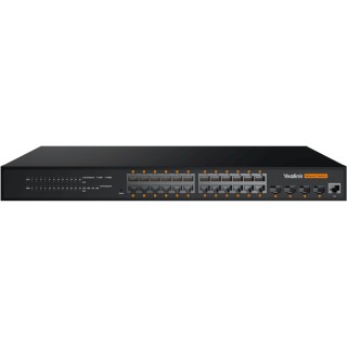 Switch Administrable L2+ Yealink RCH240 de 24 Puertos Gigabit PoE+ con 4 Puertos de Fibra Óptica y Presupuesto PoE de 37
