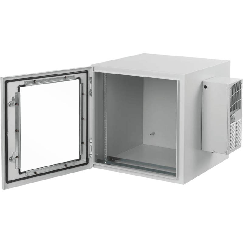 Gabinete Industrial ProTek de 12 UR de 612 x 600 x 614 mm Puerta con Ventana Con Aire Acondicionado de 800 BTU / Protecc