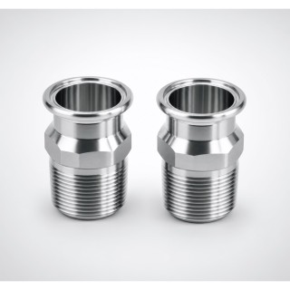 Kit de Adaptadores Tri-Clamp a NPT 1″ Macho (× 2) / Conexión a Instalación Tri-Clamp / Para Enfriador RackChiller RDHX P