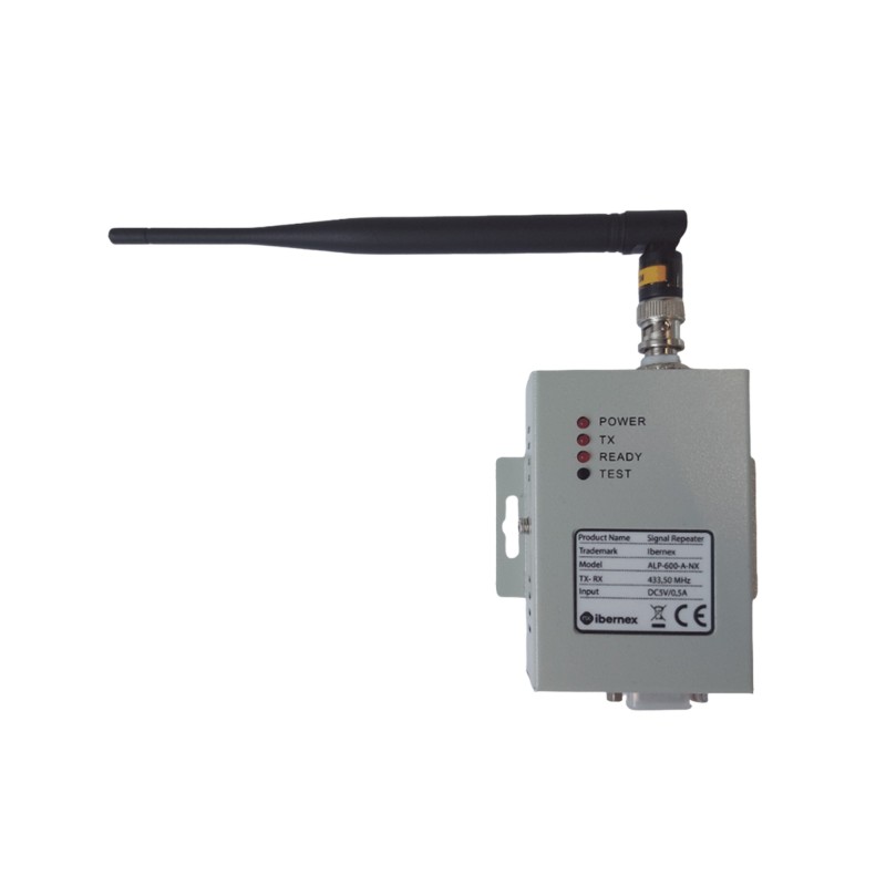 Repetidor y Amplificador de Señal Inalámbrico / Modulación FSK / Dimensiones 100x75x25 mm / Peso 0.24 kg / Alimentación 