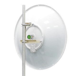 Antena direccional de 3ft, 4.9 a 7.1 GHz, Ganancia 34 dBi, Conectores N-hembra, Polarización doble, incluye montaje para