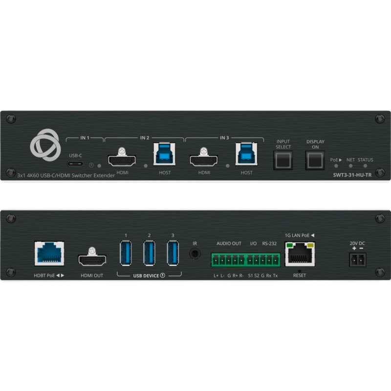 Switcher Extensor 3x1 4K60 USB-C/HDMI