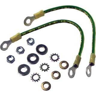 Kit de Unión y Puesta a Tierra / Cobre 12 AWG / Aislado Verde-Amarillo / 600 V / Incluye Herrajes / Para Gabinetes D-BOX