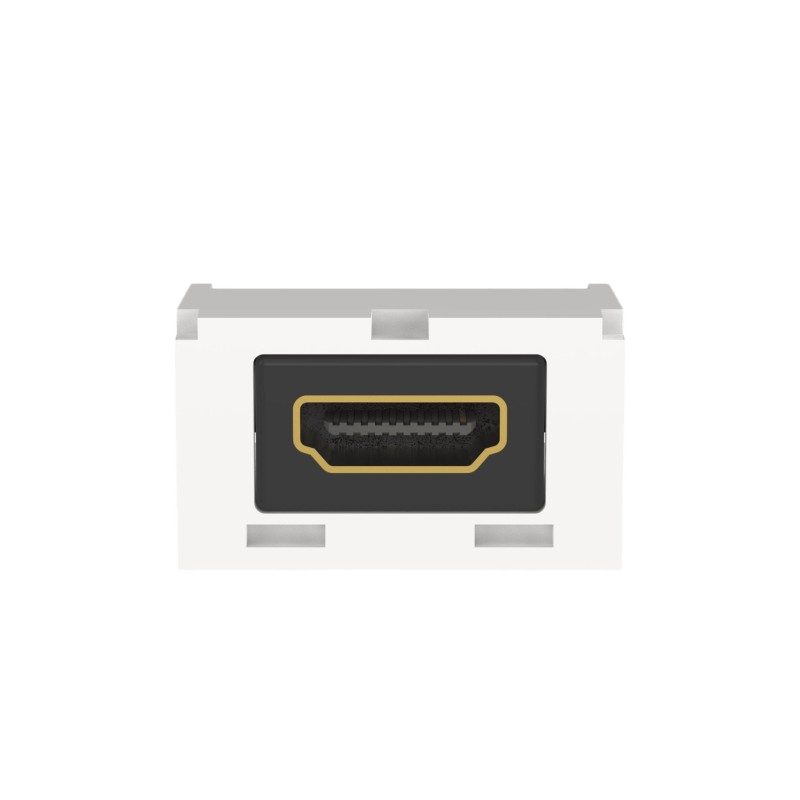 Módulo Acoplador HDMI 2.0, Hembra a Hembra Tipo-A, Categoría 2, Uso en 2 Puertos Mini-Com, Color Blanco